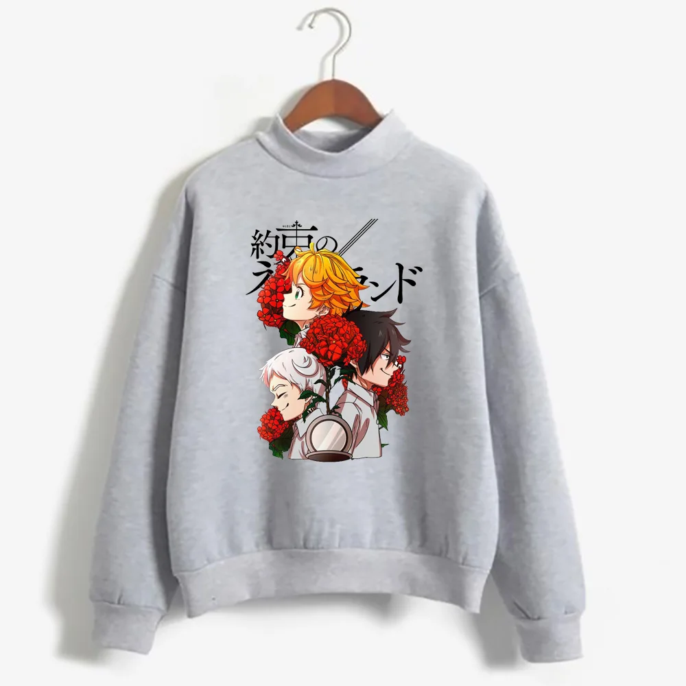 The Promised Neverland print Women Hip Hop Streetwear Harajuku Sweater  Japanese Style Anime  Sweater Autumn Cotton Pullover