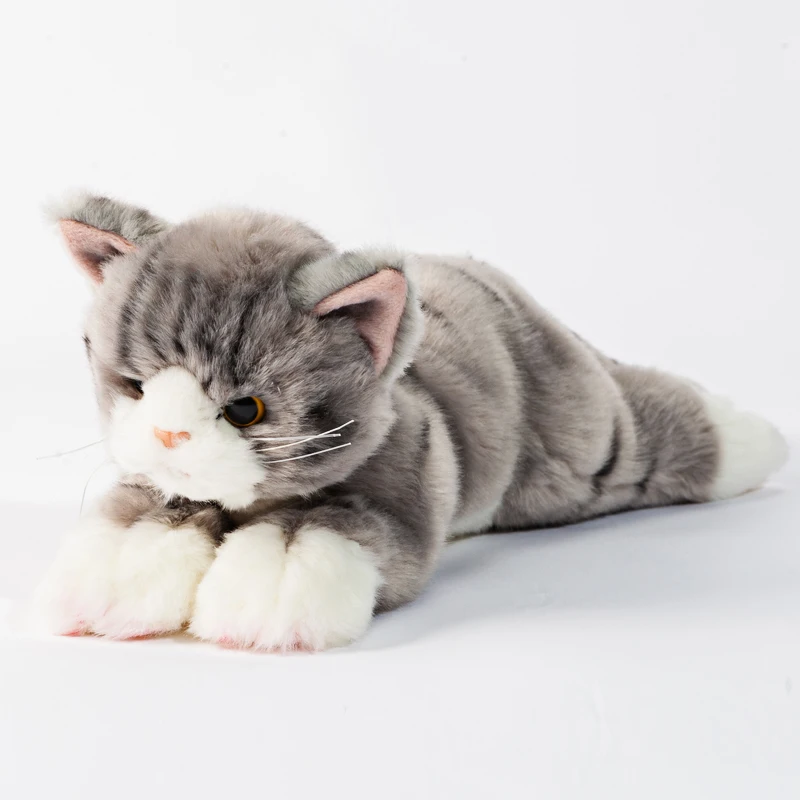 Grey Cat Милые плюшевые игрушки для кошек, реалистичные куклы для кошек, подарки для девочек, 20 дюймов, 50 см, DY50741 - Цвет: Grey Cat