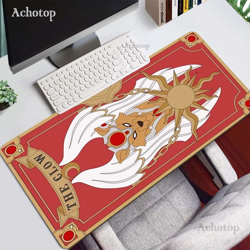 anime cardcaptor sakura mousepad gamer cute 90x40 kawaii kuro large gaming mouse pad xll locking edge laptop notebook desk mat free global shipping