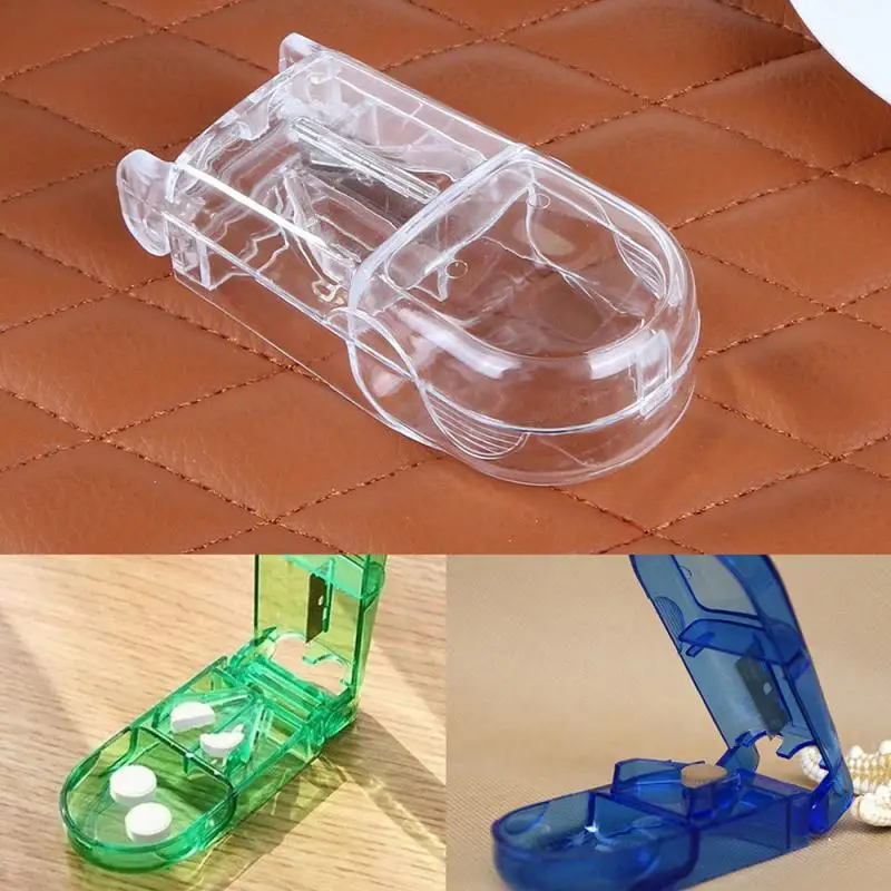 

Medicine Box Pill Caplets Medicine Dose Tablet Cutter Splitter Divide Compartment Storage Portable Home Organizer Container Case