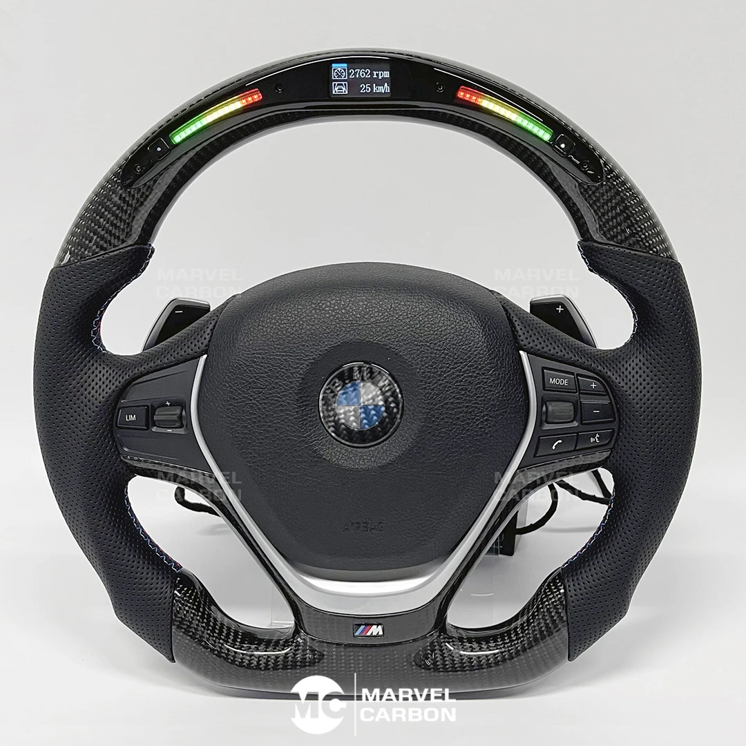 Светодиодный дисплей на рулевом колесе, совместимый с BMW F30 +, 100% углеродное волокно
Светодиодный дисплей на рулевом колесе, совместимый с BMW F30 +, 100% углеродное волокно