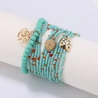 Богемные Многослойные браслеты из бисера, браслеты для женщин, ювелирные изделия, древо жизни, шармы, Набор браслетов 2020, женские браслеты, бижутерия