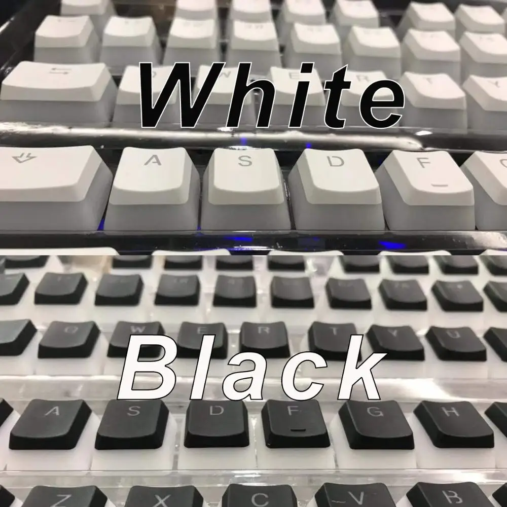 Цветная(RGB) 104 PBT двойной выстрел пудинг 2 слоя прозрачный с подсветкой колпачки для Механическая игровая клавиатура MX Настенные переключатели