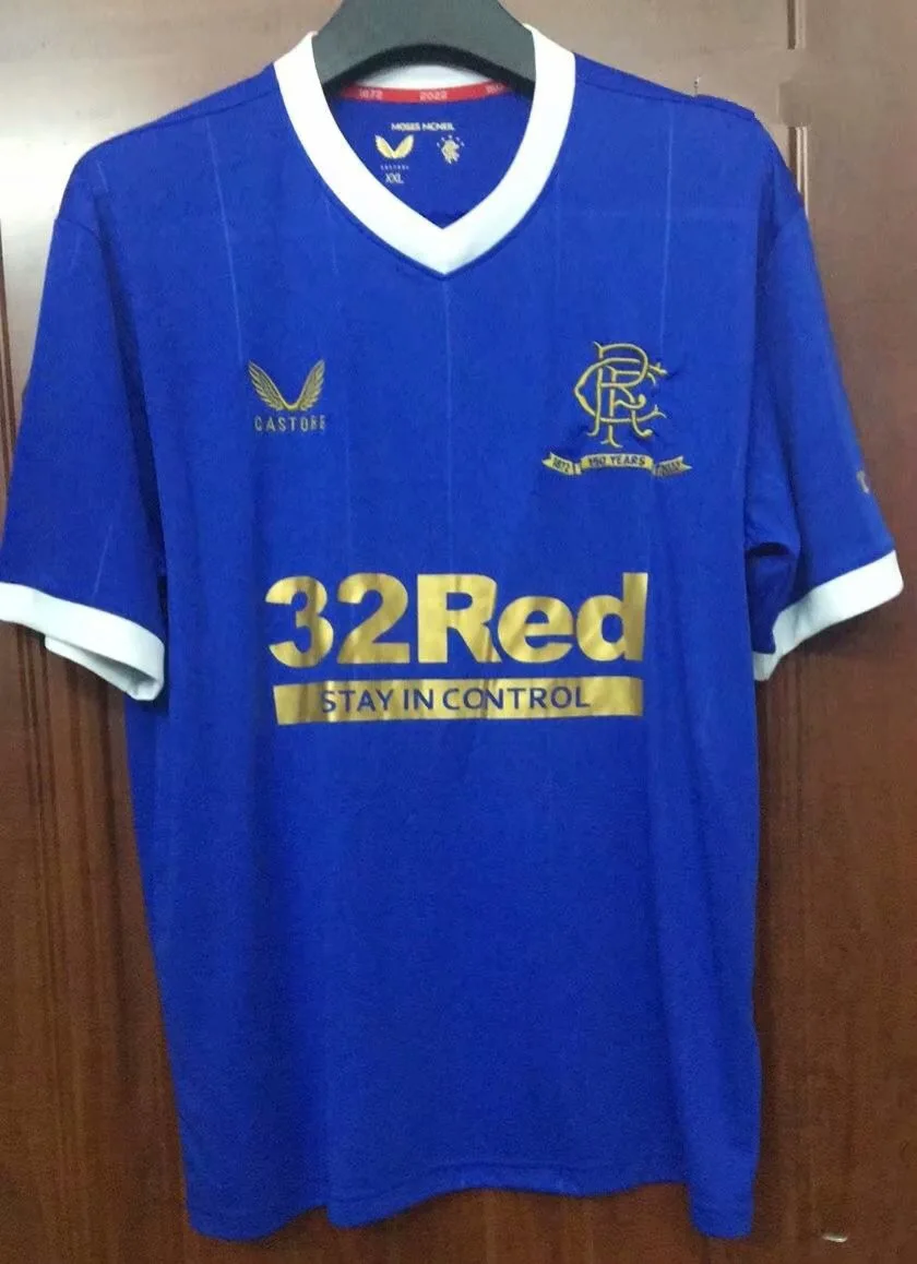 

2021 Glasgow Rangers Champions 55 Version Soccer Jerseys DEFOE MORELOS KENT ARIBO ARFIELD 20/21 Men football jersey