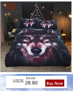 Постельные принадлежности Outlet Cosmic Wolf Комплект постельного белья прослушивание музыки пододеяльник животные пододеяльник красочные хиппи домашний текстиль 3 предмета