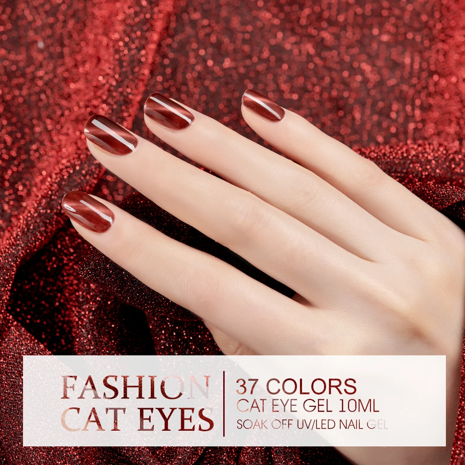 

ROHWXY 15ML Cat Eyes Gel Nail Polish For Manicure UV Gel Nail Polish Soak Off Nail Art Gel Polish Color Gel Varnish For Painting