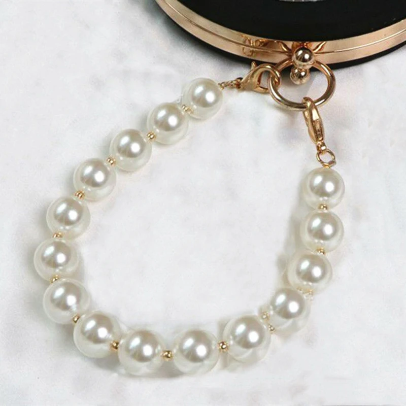 

Pearl Beaded Short Bag Straps 25cm/30cm/35cm/40cm Short Shoulder Belt Purse Handle Diy Chain Bag Accessories