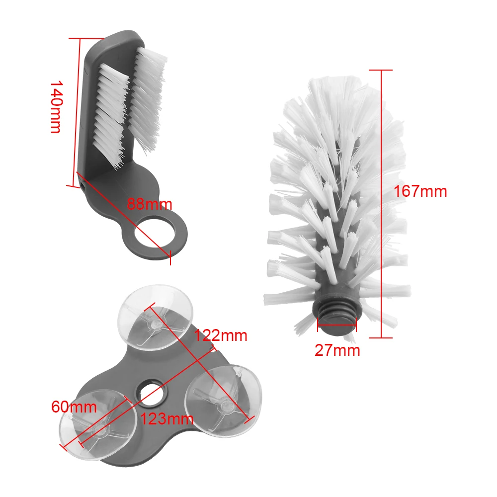 HOOMIN Чистящая вращающаяся чашка чайная щетка из ПВХ с настенной присоской Очистка