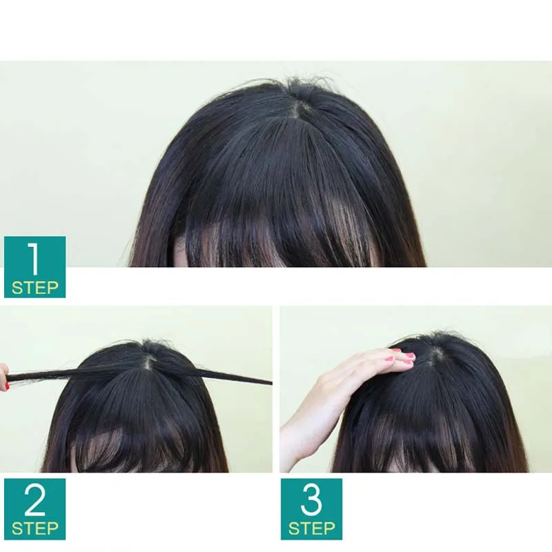 Аксессуар для укладки волос накладные челки волосы удлинители зажим спереди