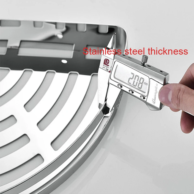 

Bathroom Shelf for Storage Organizer Wall Corner Rack Spice Rack Punch Free Stainless Steel Storage Shelves Rack for Kitchen