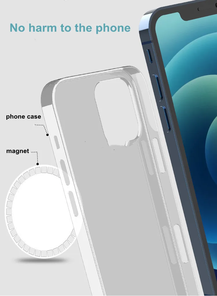 Compatiable With Strong Magnetic Sticker Ring Magnet For Apple Iphone 13 12 11 Pro Max Xs Max Wireless Charg