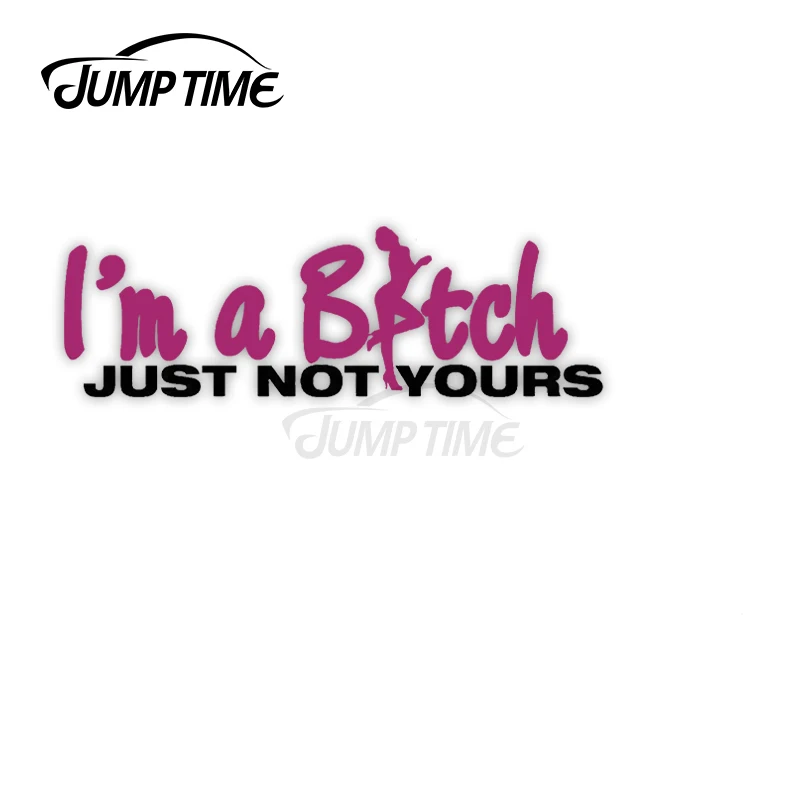 

Jump Time 13cm x 3cm Car Sticker Just Not Yours Decals Creative Motorcycle Computer SUV JDM Waterproof Vinyl Car Accessories