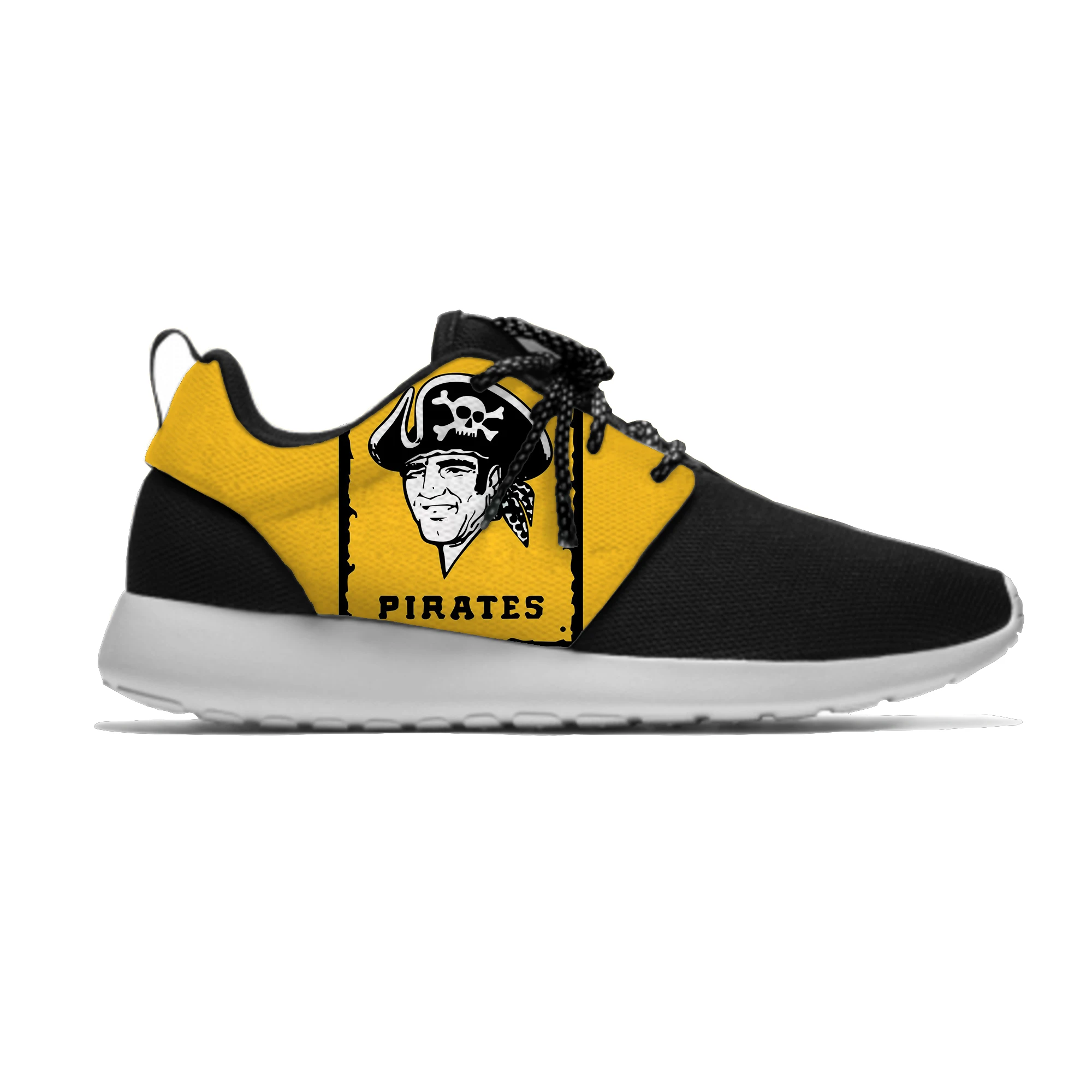 Pirates Men/Women Fashion Lightweight Shoes Pittsburgh Baseball Fans Sport Meshy Running Breathable Casual Sneakers | Спорт и