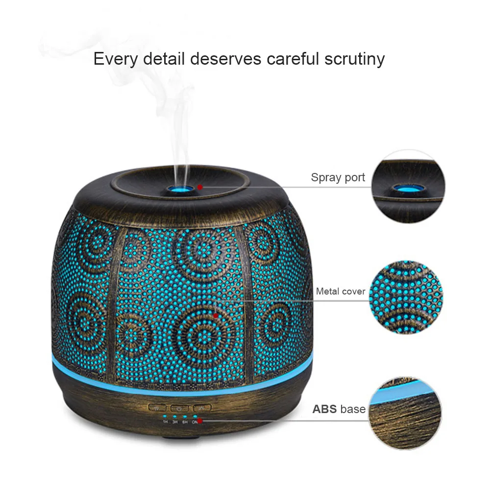 Арома диффузор для эфирных масел металлический ультразвуковой увлажнитель