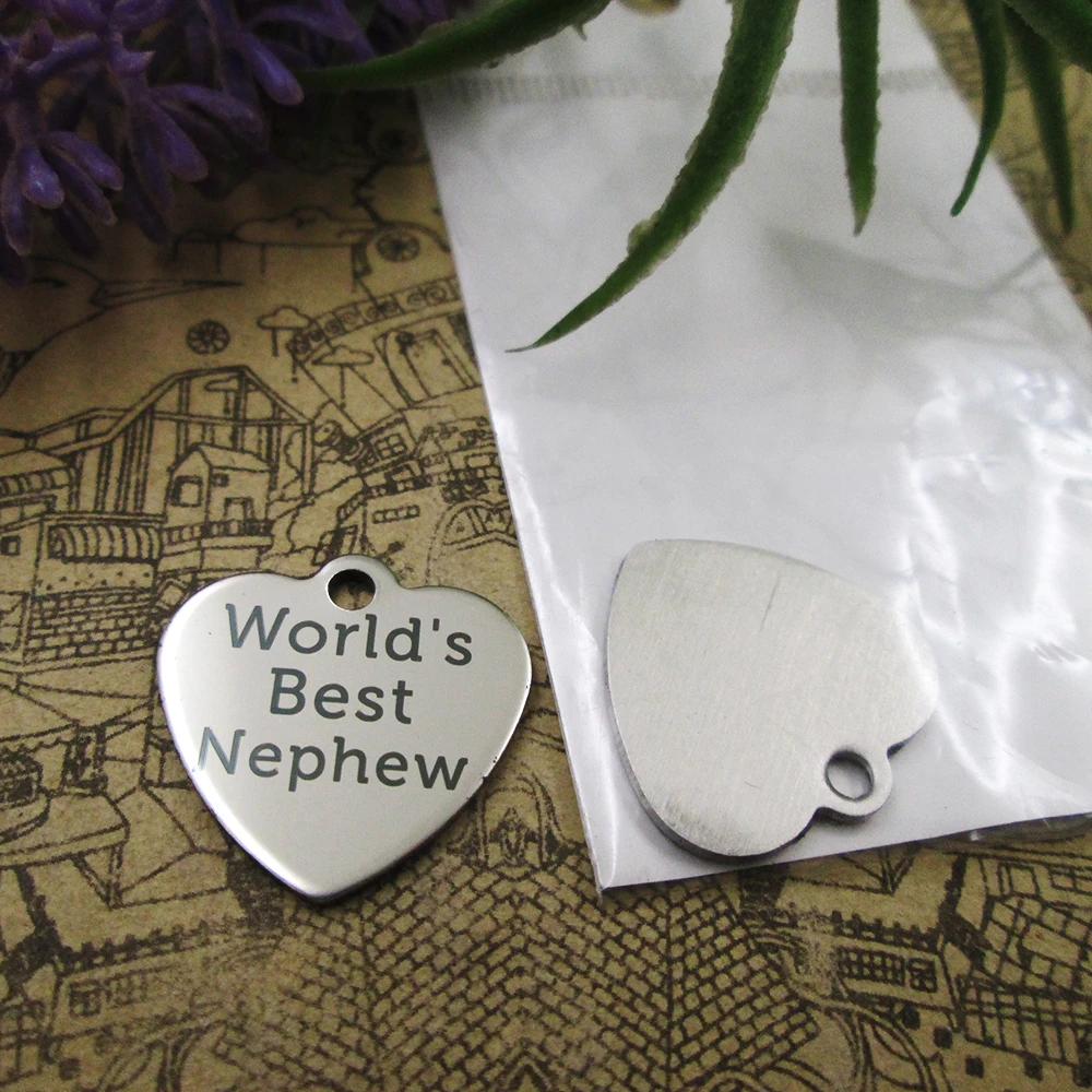 20 шт &quotЛучший в мире племянец&quot из нержавеющей стали амулеты 5 стилей для выбора