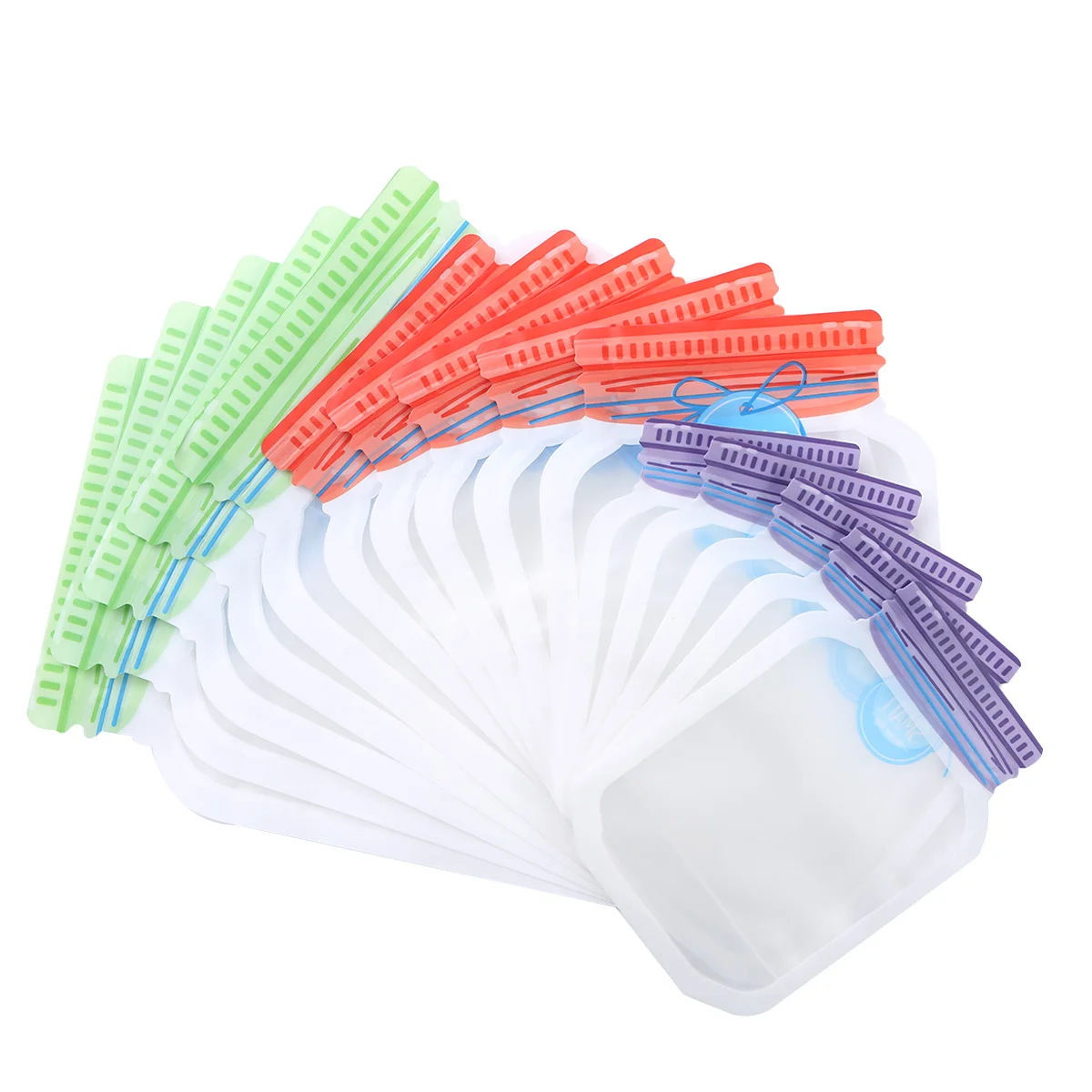 Многоразовые герметичные пакеты на молнии складная банка мешочек для хранения в