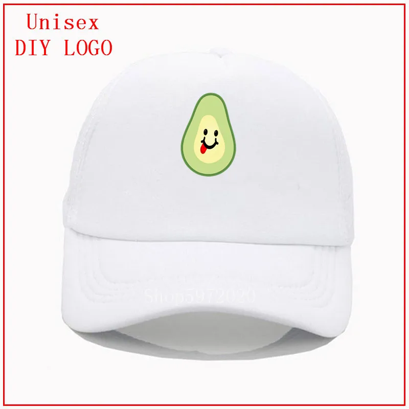 Смайлик авокадо snapback шляпа для гольфа Детская летняя девочек аниме бейсбольная