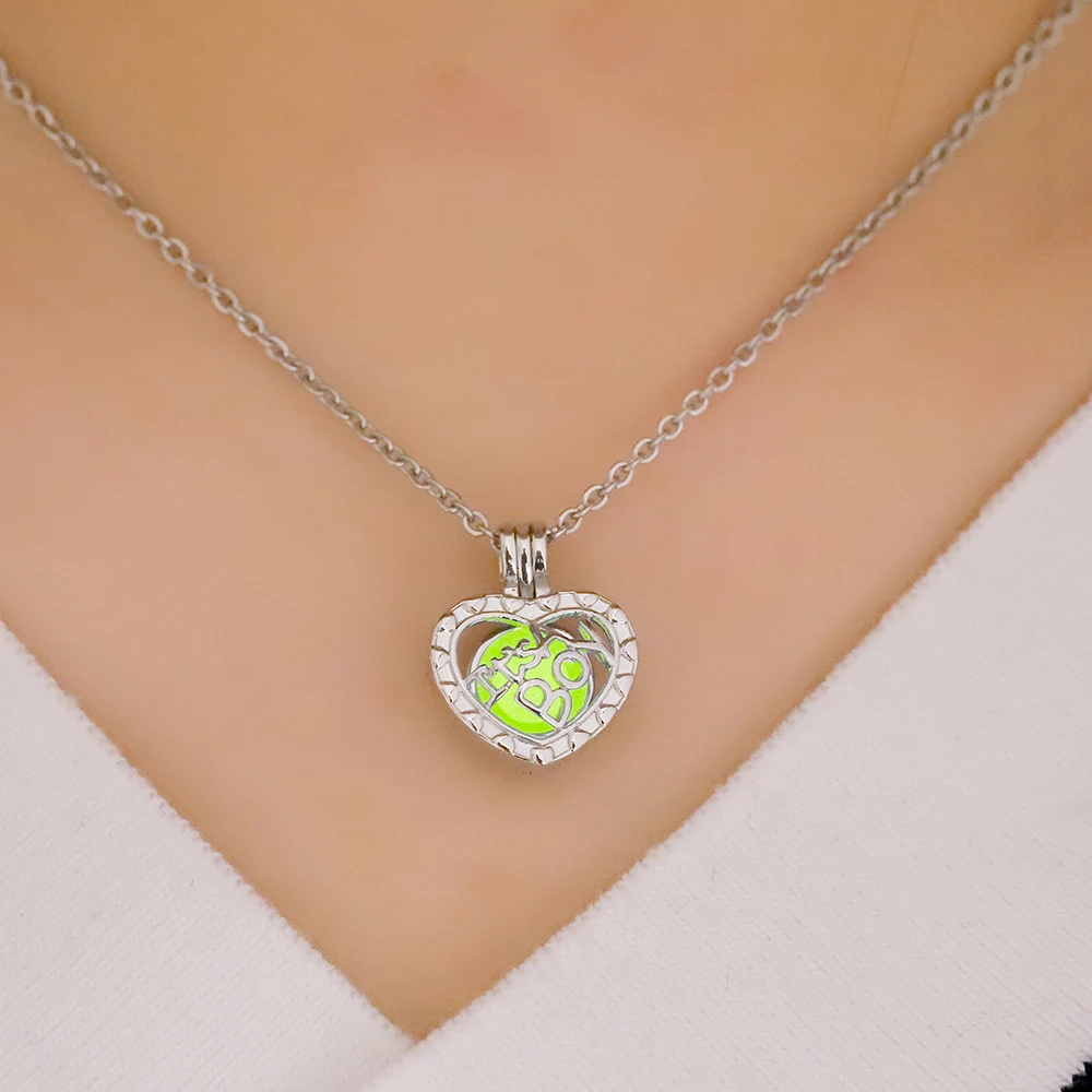 50 см нержавеющая сталь цепь сердце подвеска для мальчика устрицы ожерелье