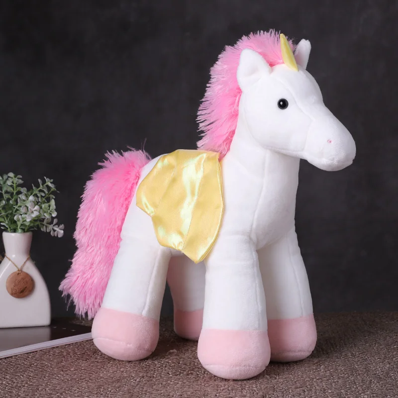 Мягкая игрушка-Зверюшка для детей летающая лошадь единорог 33 см