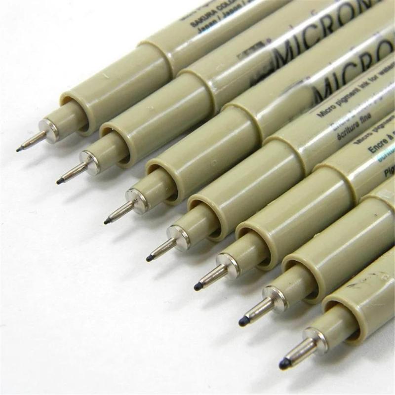 8 шт./компл. лайнер Pigma Micron маркер для рисования водостойкий Гладкий тонкий