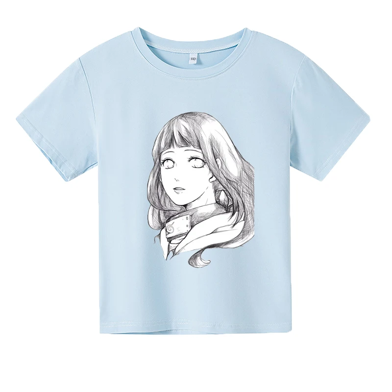 

sketch hinata T-shirt short sleeve and cotton na ruto Top for girl and boys 2021new Summer Children's clothing, Anime clothes