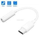 Переходник для кабеля наушников 100 шт.лот Type-C на 3,5 мм, USB 3,1, Type C, мужской на 3,5, AUX, аудиоразъем для samsung