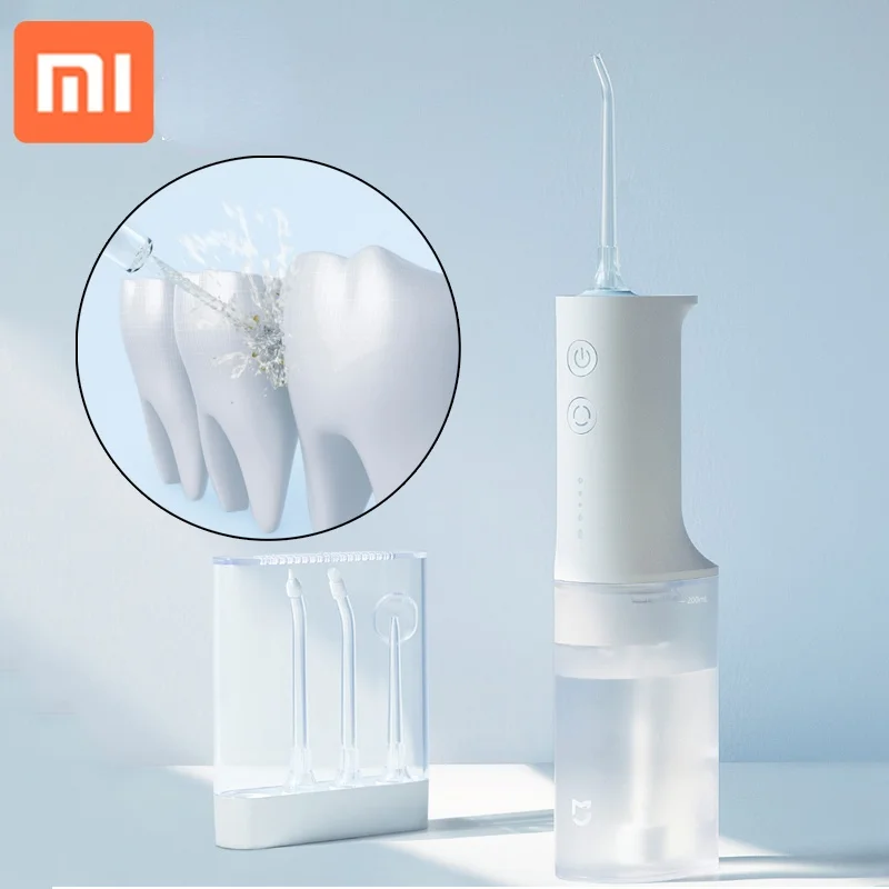 

Портативный ирригатор полости рта XIAOMI MIJIA, беспроводной Стоматологический Ирригатор полости рта с 4 режимами и резервуаром для воды 200 мл, ир...