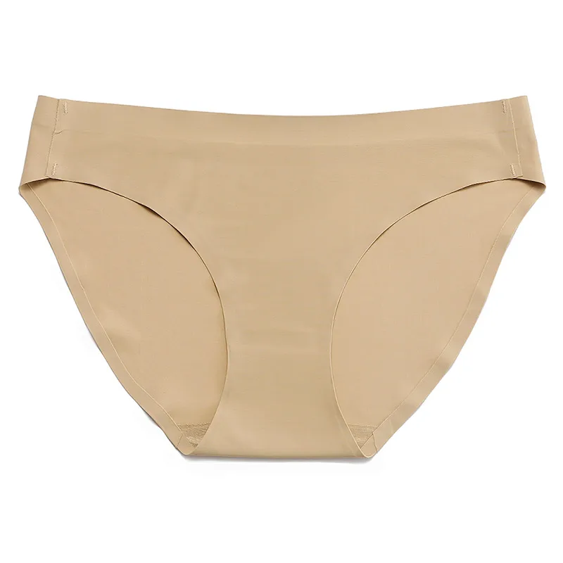 3 шт./лот цельные бесшовные трусики женское нижнее белье шелковые сексуальные