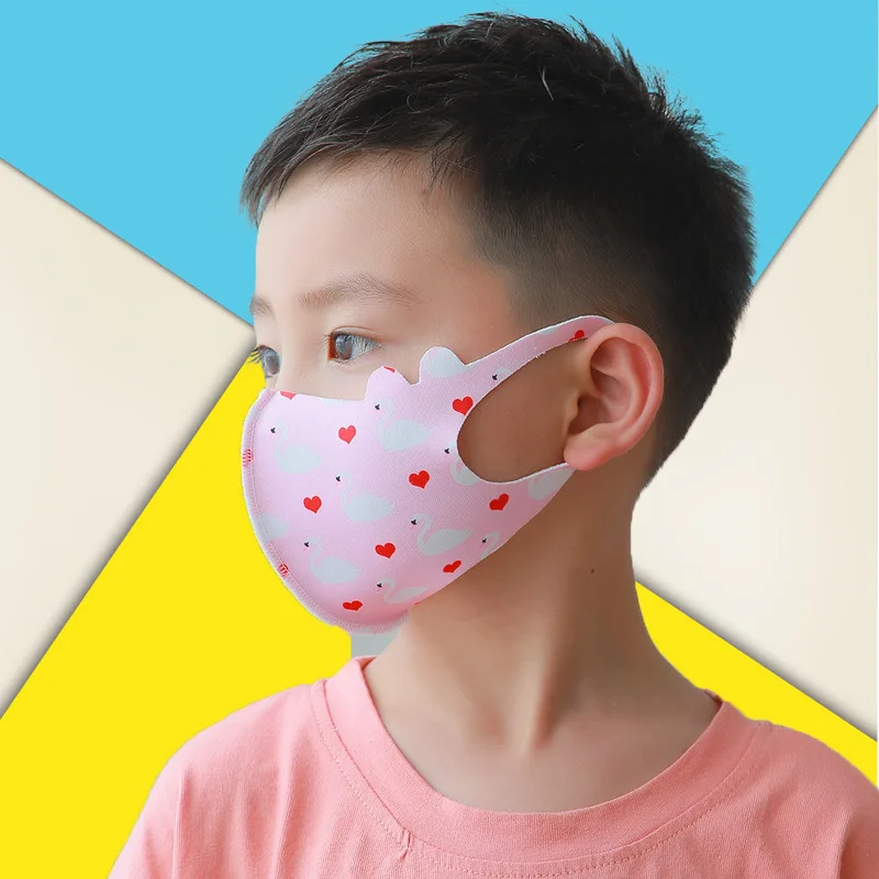 

10pcs Kids Children Mouth Mask for 4-11 Years Anti Pollution Mask Air Dust Face Masks Thin Washable Reusable Mouth Cover Fashion