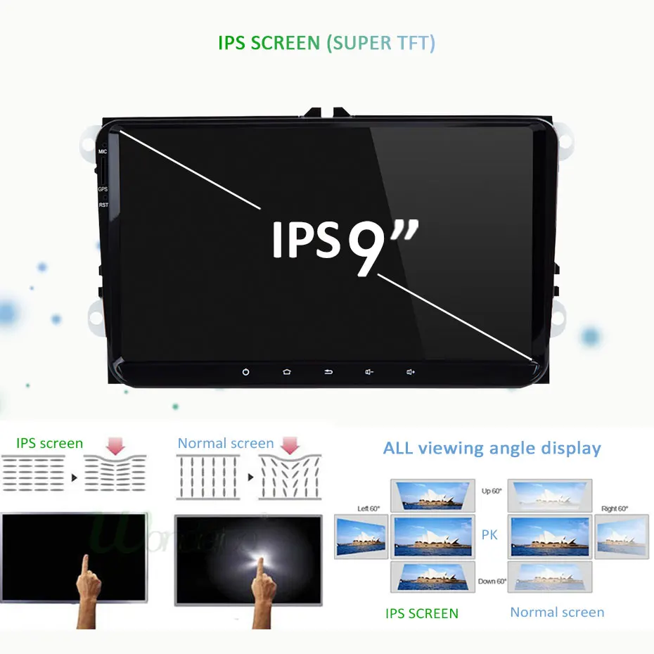 4G+ 64G ips DSP 8 ядерный Android 9,0 автомобильный Радио dvd gps для Volkswagen/VW Golf 5/6 passat/CC/B6/B7 polo Skoda/Seat/Leon мультимедиа