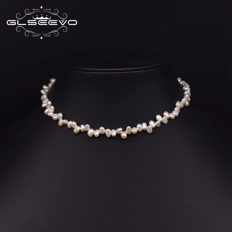 GLSEEVO натуральное пресноводное жемчужное ожерелье на шею Женская обувь ручной