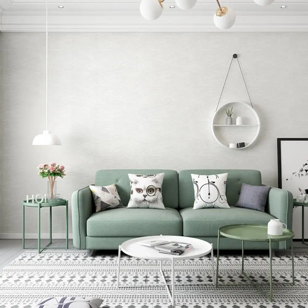 

Self Adhesive Silk Wallpaper Roll Pvc Vinyl Simple Silver Grey Contact Wall Paper for Living Room Bedroom Walls Home Decor