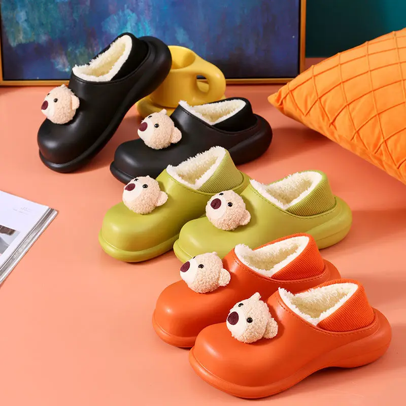 Легкие дезодорирующие хлопковые тапочки симпатичные зимние домашние для осени и