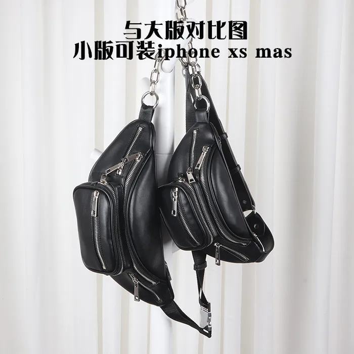 Новинка 2020 мягкая кожаная мотоциклетная мини нагрудная сумка в стиле хип хоп для