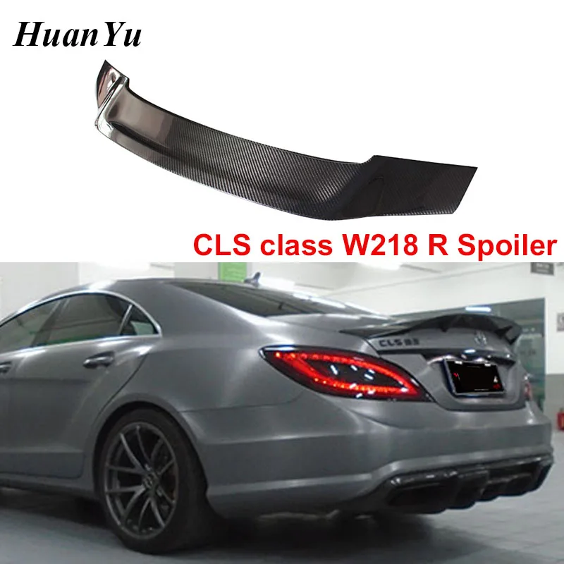 W218 R спойлер на багажник из углеродного волокна для Mercedes benz CLS Class 2011 2016 глянцевые