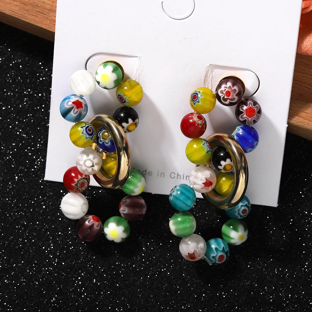 Женские серьги-подвески ZA летние Разноцветные серьги невесты в богемном стиле 2020