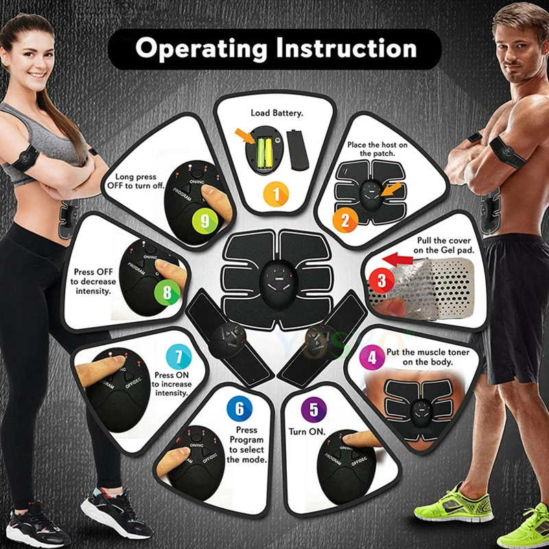 

Muscle Stimulator Abdominal Machine Electrical Muscle Stimulator Abdominal Belt Electric Stimulation MS45002