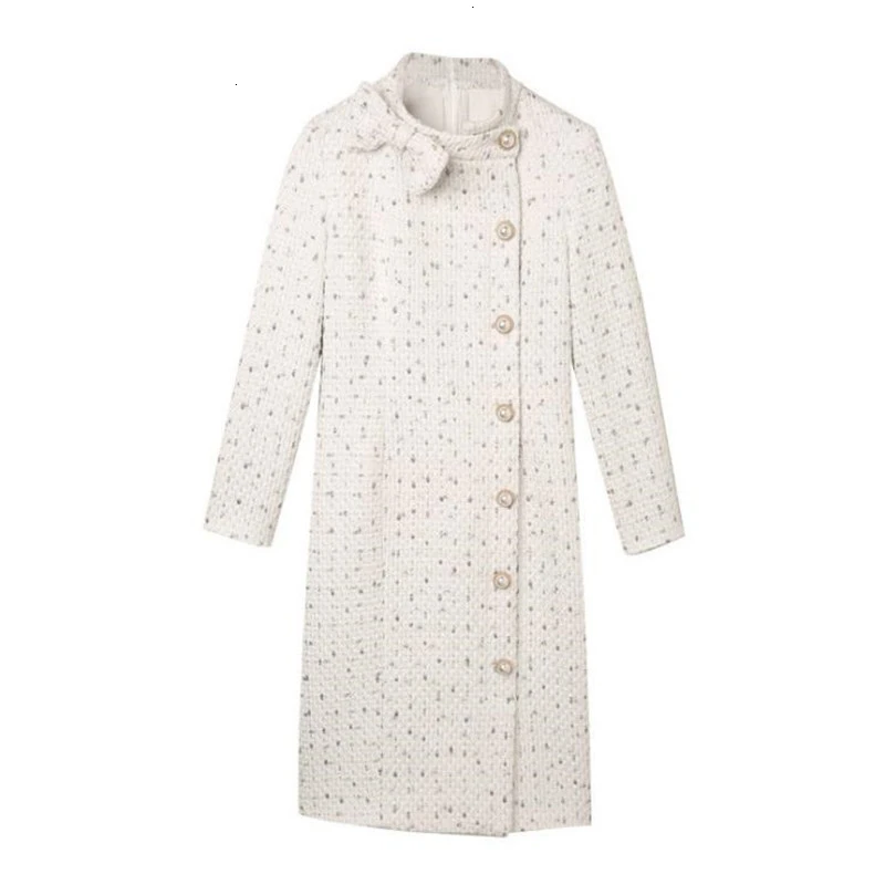 Женское твидовое платье карандаш вечерние бантом на воротнике|Женские платья| |