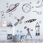 Креативные настенные наклейки для детской комнаты, астрономические инструменты, космос, школа, Deocr, настенные виниловые наклейки, съемные rb681