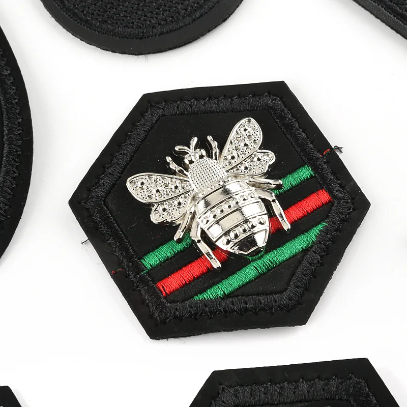 High-end Black Badge Stripe Embroidery Morale Sew on PU Leather Patch for Shoulder Bag Jacket Cap Clothing Accessories | Дом и сад