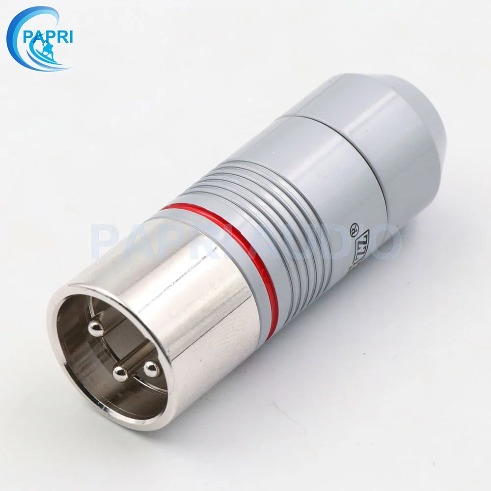 PAPRI EIZZ 3pin Платиновый мужской XLR разъем с родиевым покрытием XLR Jack баланс штекер аудио 2 шт. для HiFi аудио усилитель