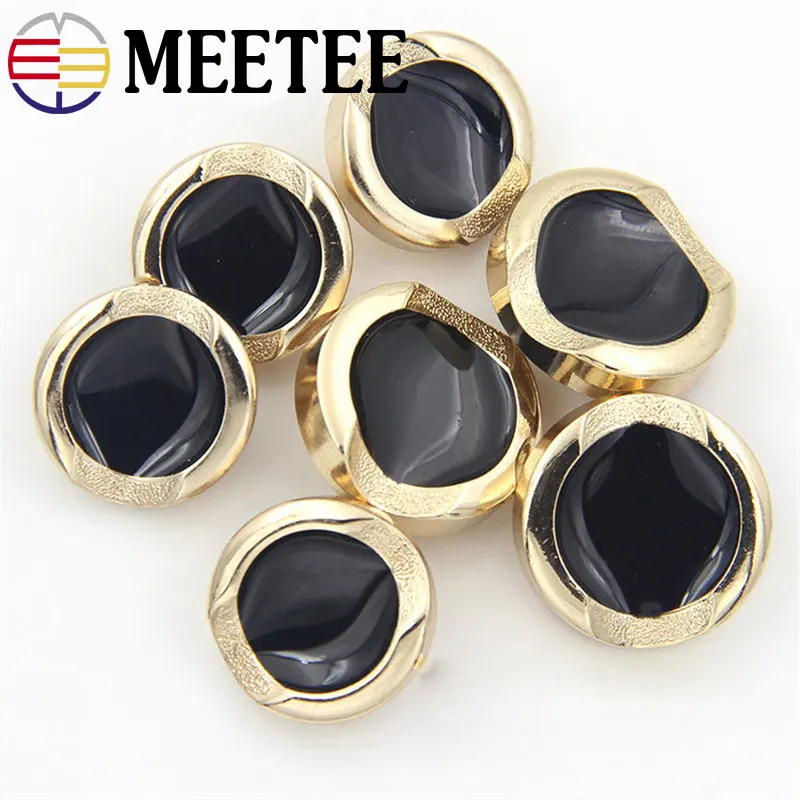 10 шт. экологически чистые золотые черные металлические пуговицы пальто куртка
