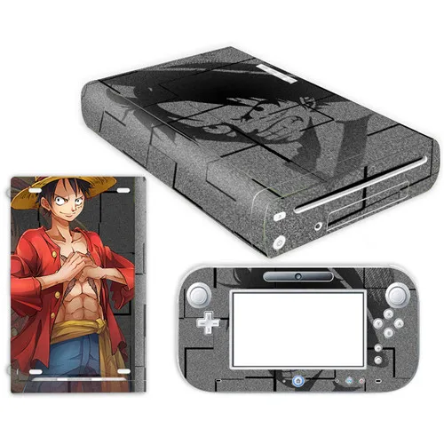 YS-WIIU-0070 Аниме one piece Luffy стикер кожи для nintendo wii u консоль крышка с пультами контроллер скины для геймпад для nintendo wii u наклейка - Цвет: YS-WIIU-0070