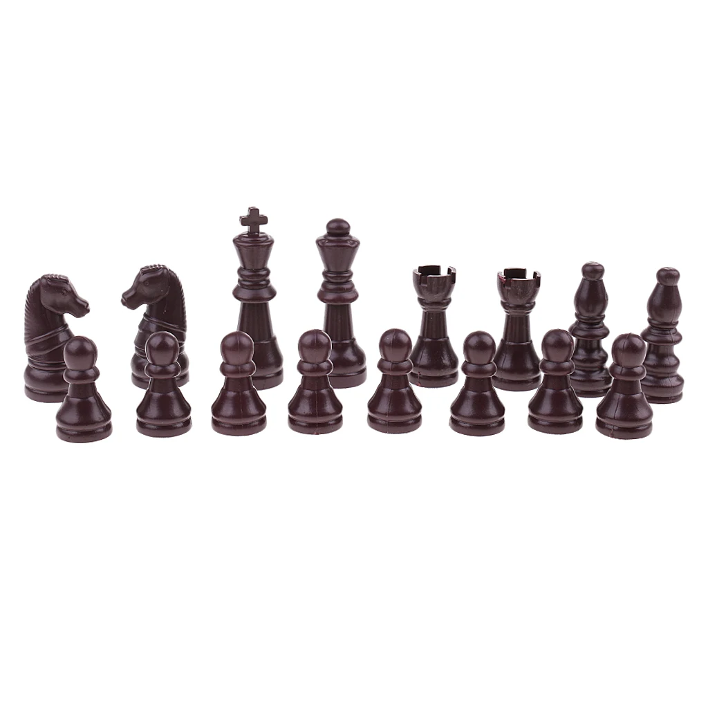 Пластиковые шахматные фигурки сменные Chessmen пешки для настольных игр 32 шт. полный