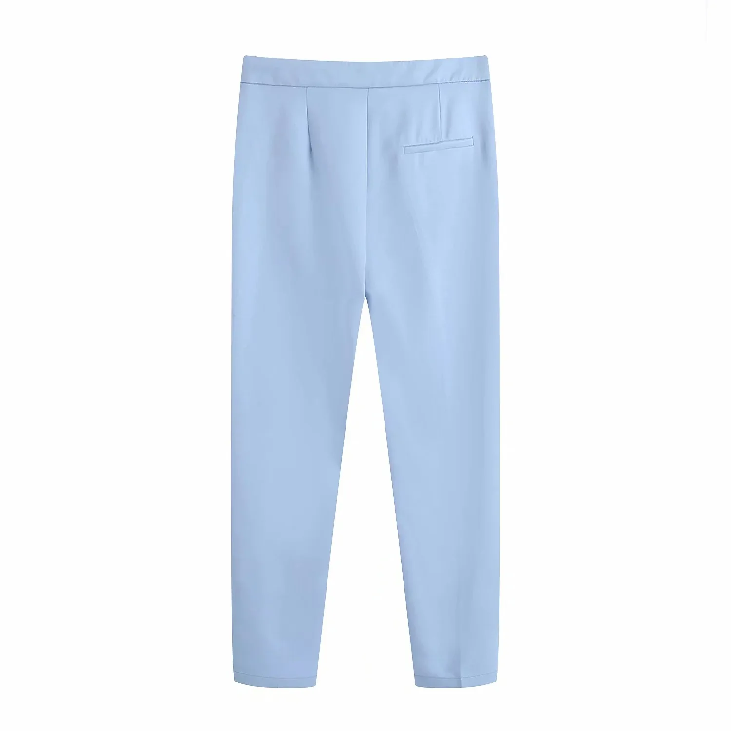 

BB/1505ri en's Clothing Ol Temperament Vertical Blue Casual Ankle-Length Suit Pants 21 Spring New