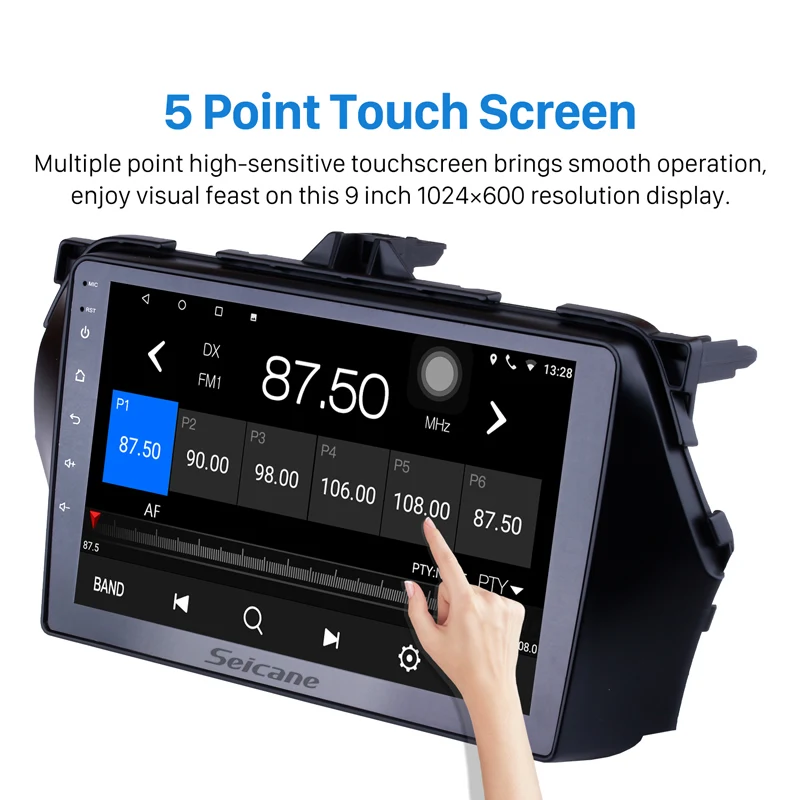 Seicane Android 10 0 ОЗУ 2 ГБ Автомобильный GPS навигатор головное устройство для 2016 Suzuki Alivio