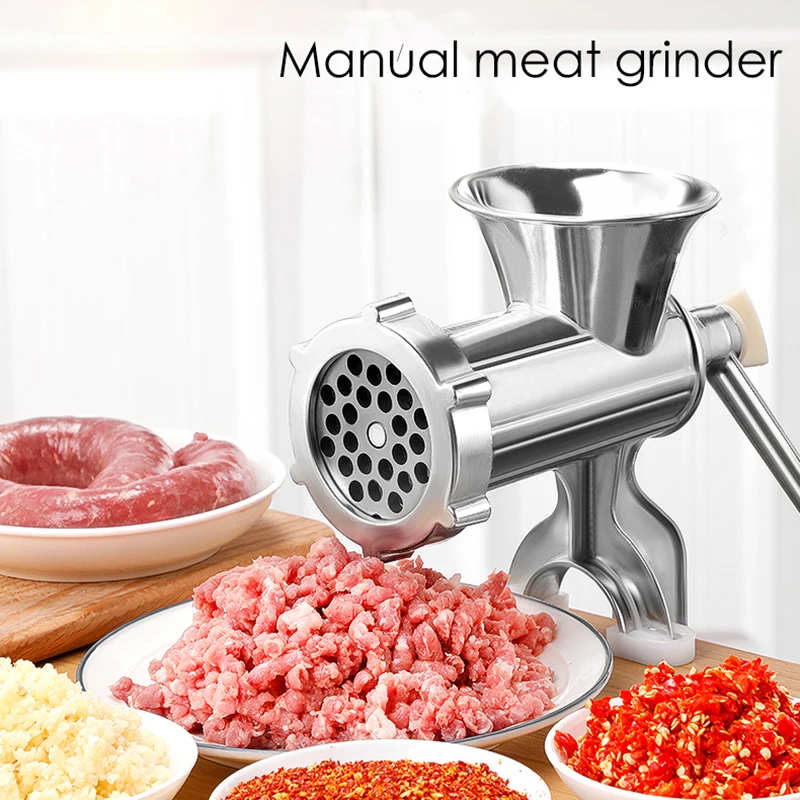 

Manual Meat Grinder & Sausage Noodle Dishes Handheld Making Gadgets Stainless Steel Mincer Pasta Maker Home Kitchen Cooking Tool