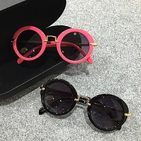 kids sunglasses children classical round sun glasses boy girls uv400 gradual goggle fashion eyewear pink green black 2022