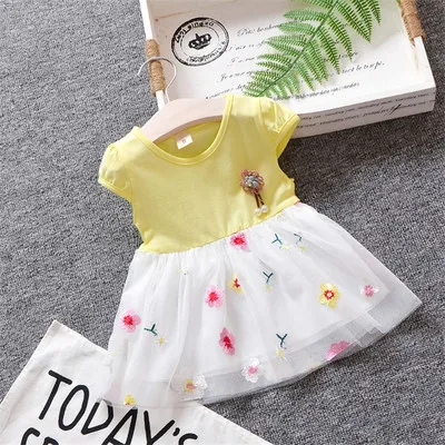 Свадебное платье для девочек Летнее Детское принцессы Детские Модные сетчатые