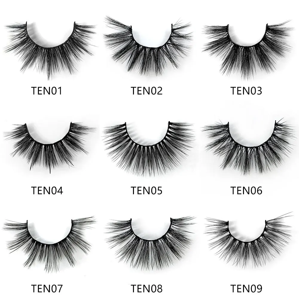 Натуральные густые 3D накладные ресницы 1 пара 9 моделей Модные принадлежности для
